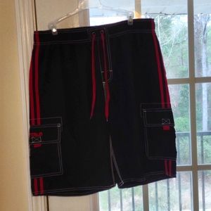 NONWE XL Red/Black Boardshoarts Men's 36inc